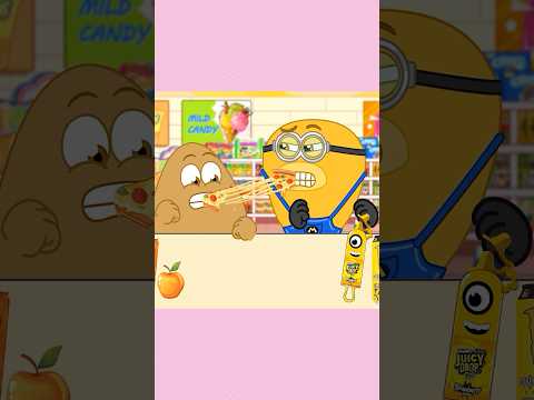 MINION & POU MUKBANG CHEESE PIZZA 🍕
