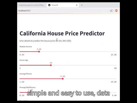 Predict House Price - Streamlit Web App using ML Python | GANESHRAWATZ