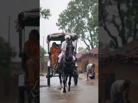 After a Massive Thunderstorm in Punjab🌧️👀#poorpeople #villagelifeishardest #tearsofsoil #horse