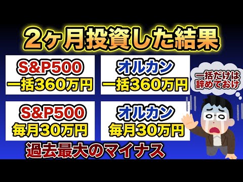 【 新NISA 検証結果 】 オルカン も S&P も本当に危険です  【 株価暴落 】