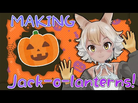 【Crafting】Making Mini Clay Jack-o-lanterns!【#Coyote / #KemoV】