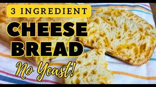 3 Ingredient Cheese Bread | No Yeast, No Knead, Ready in 45 Minutes!