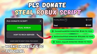 PLS DONATE 💸 KEYLESS ROBUX STEALER SCRIPT 💫 