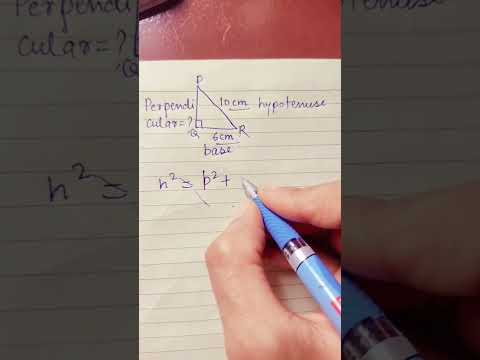 Find perpendicular through Pythagoras Theorem #mathematician #ShinyEsha