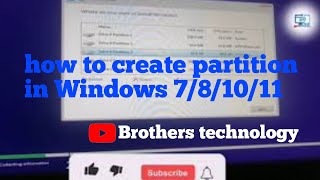 how to create partition in Windows 7/8/10/11