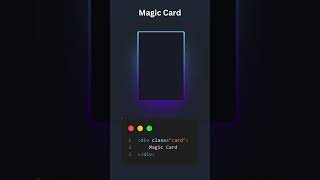 11/100 CSS Animation: How to Make a Magic Card with HTML & CSS |  Mastering the Art of Magic #shorts