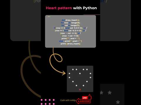 Python Code to Print a Heart Shape | Easy Pattern