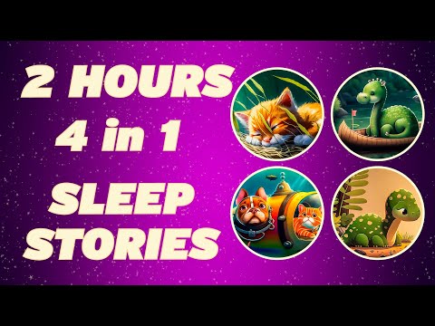 4 in 1 Sleep Stories For Kids - Guided Meditations For Kids - Henry The Dinosaur + Rover & Fishy