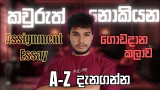 Campus Assignment කරන්න ඔයා දැනගන්න ඕනි හැමදේම | How to write an Essay | Biomedical Science Guide