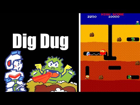Dig Dug 1982 - Retro / Classic Arcade Gameplay