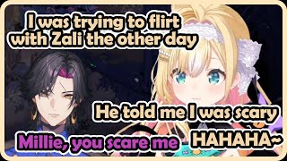 Zali got scared because Millie tried to flirt with him LMAOOOOO (Someone stop this Delulu Witch)