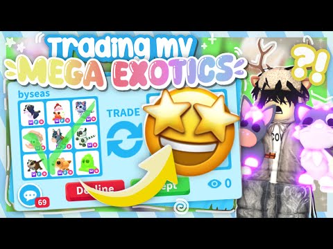 TRADING MY *EXOTIC MEGAS* IN ADOPT ME! 🤩🌈 (SUCCESSFUL)