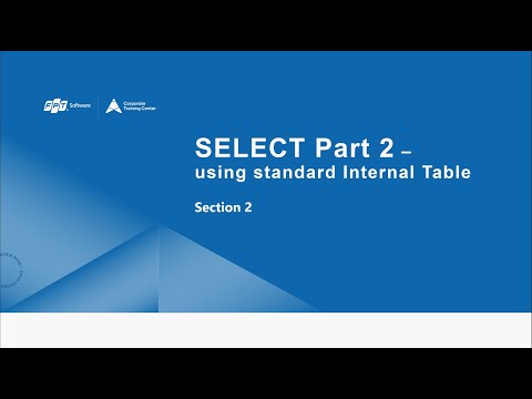 ABAP Course 04 - ABAP Open SQL Part 2 - INTO TABLE / JOIN
