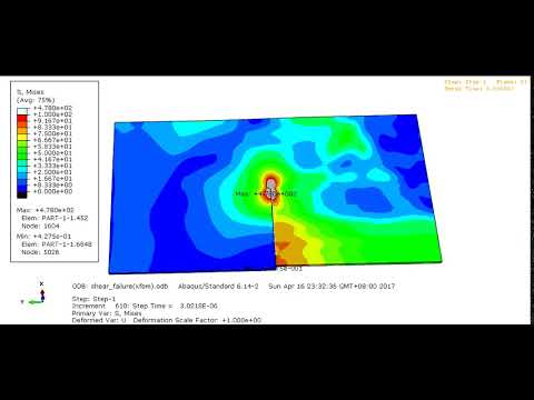 shear failure (xfem)