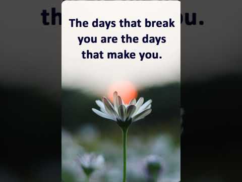 The Days that break you are the days that make you.#inspirationalthoughts #status #shorts #videos