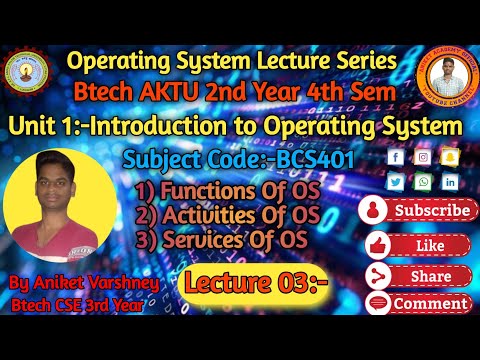 !! 🤘🤘Operating System(OS) Unit:-1 Video lecture:- 3 CSE/IT BCS401 Btech AKTU 2nd Year 4th Sem 🤘🤘!!