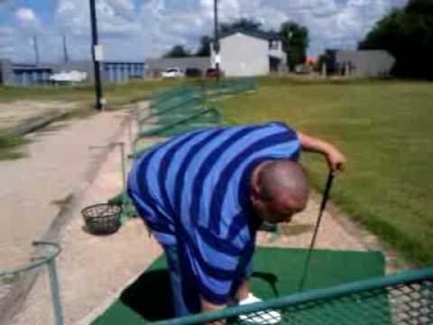 Mario G. from Nappytown at the driving range