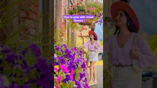 How to pose with flowers #posing #howtopose #posesideas #poses #posingtips #shorts #viralvideo #pose