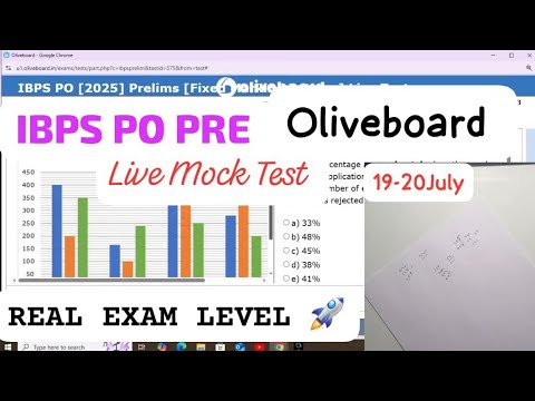 🎯Oliveboard IBPS PO Live Mock test 📚✍️19 July | Share your Score 📝👆 | How to attempt mock test 🗒