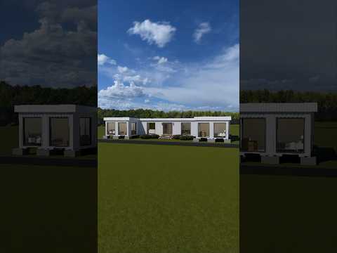 SEVEN 40ft Containers I-Shape Home Design 🏡 #containerhome #shippingcontainer #architecture