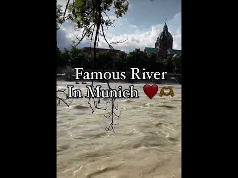 Famous River In Munich…ISAR River😎Must visit place in Munich #famousriver #isarriver #beautifulview
