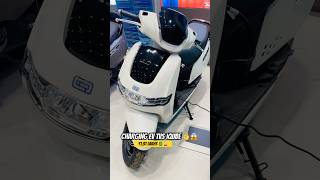 😱 charging  tvs iQUbe ev scotty #tvsevscotty #tvsbike #evscooty #cars #evbikes #ev #solar