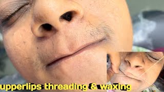 Upper lips threading & waxing #upperlipsthreading #upperlipswax