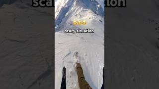 scary situation 😳 #avalanche #wow #crazy #scary #snowboarding #power #skiing #ski #fyp #mountains