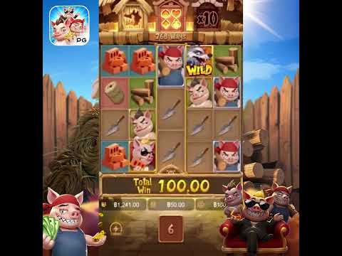 Three Crazy Pggies 3หมูบ้า สล็อตเกมส์ใหม่ PG เกมส์พีจี