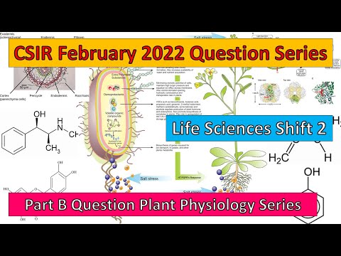 Part B Plant Physiology Q&A series || CSIR February 2022 Shift 2 ||