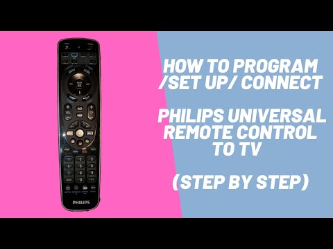 How to Program/Set up/ Connect Philips Universal Remote Control to TV  (Step by Step)