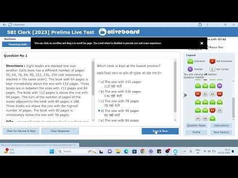 🎯Oliveboard SBI Clerk live mock test 01-Jan-24📝📚Share score #sbi #sbiclerk #trending #mocksolution