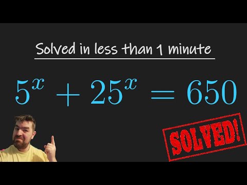 Eksponential equation solved in less than 1 minut