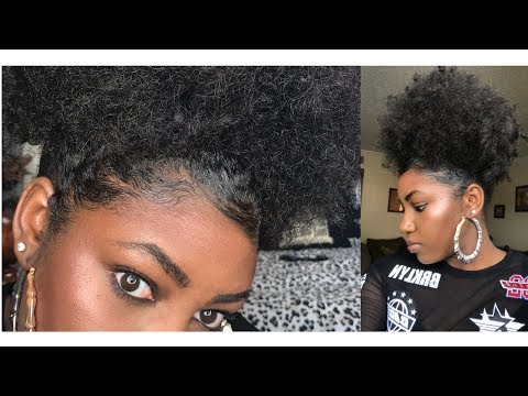 How I Lay My Edges + High Puff 4b HairTutorial