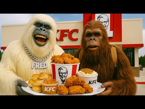 Eating KFC for the FIRST TIME with Bigfoot and Yeti