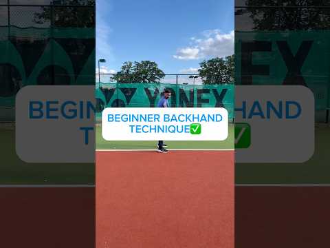 Beginner backhand technique #tennistips #tenniscoach #backhand #tennisadvice #tennisbeginners