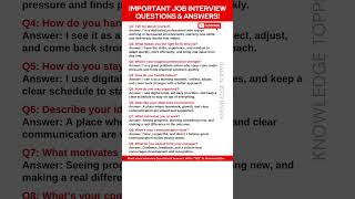 9 Most Common Job Interview Questions and Answers