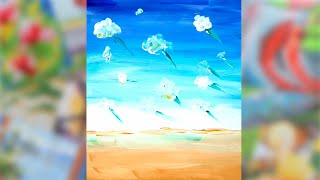 Acrilic Painting  🎨 DANDELIONS 🎨| How to Draw | Magic Paintings