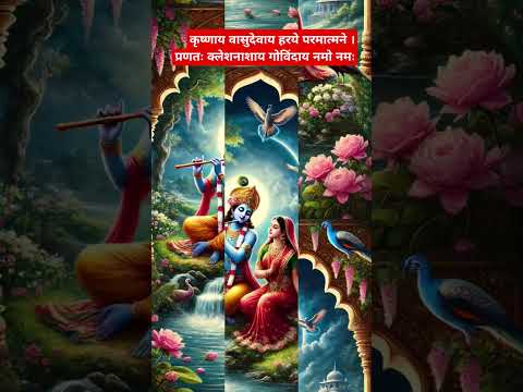 कृष्णाय वासुदेवाय हरये परमात्मने #krishanmantra #jayshreekrishna #mathuravrindavan #virelshorts#love