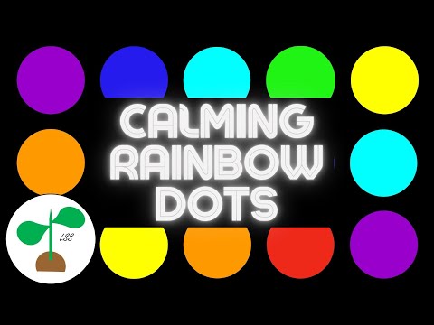 Baby Sensory Video | Calming Rainbow Dots | High Contrast Animation