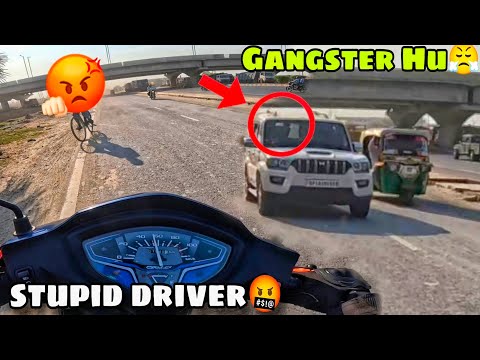 Almost crashed🤬 Scorpio wale ki dadagiri😱 #youtube #viralvideo #riders