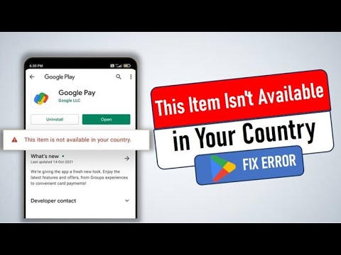 🌐 FIX "This Item Isn't Available in Your Country" Error – Play Store Android & iPhone (Guide!)