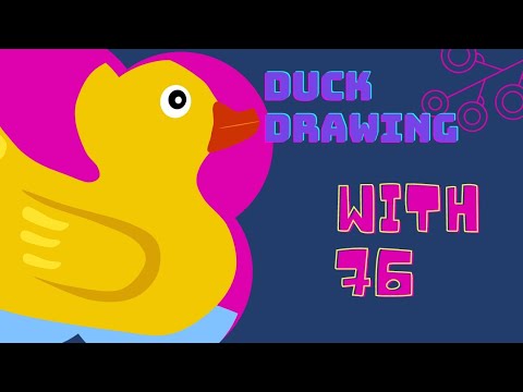 Duck drawing with 76 by using easy tips....