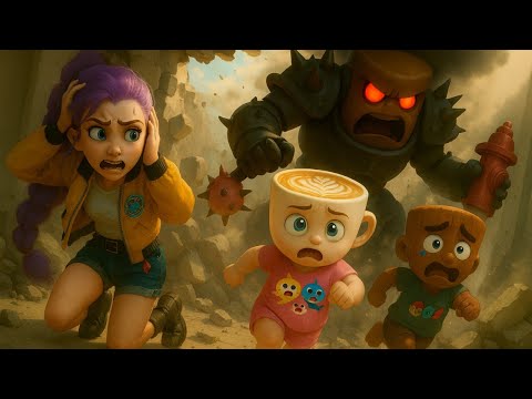 Baby Causes Disaster With Ice Cream 🤖 Robot Rampage Destroys House #cappucina #animation