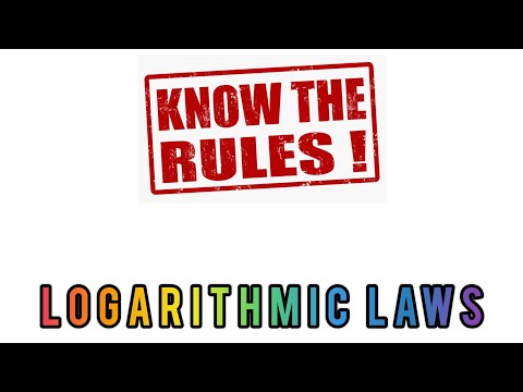 Laws of logarithms: All the rules you should know to solve logarithmic problems. @Mecha_Math