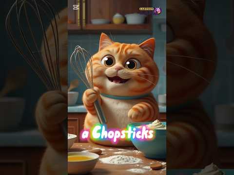 Learning kitchen utensils #catvideos #easylearning #abs  #apt #carstory #kidseducatio #learn123