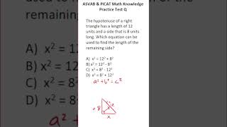 Pythagorean Theorem: ASVAB/PiCAT Arithmetic Reasoning Practice Test Q #acetheasvab #grammarhero