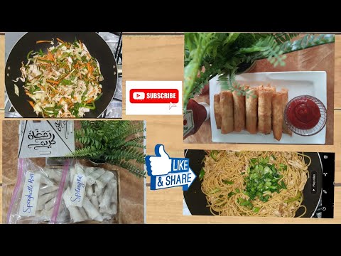 Make&Freeze Spring rolls & Chicken Spaghetti rolls.😊🤗 #springrolls #chickenspaghettirolls #yummy