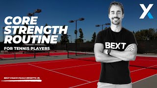 Core strength routine for tennis players