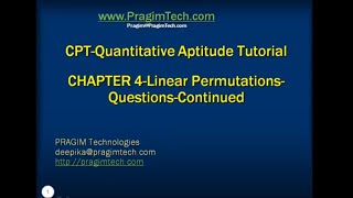 Permutations and Combinations|linear permutations|Permutations Examples